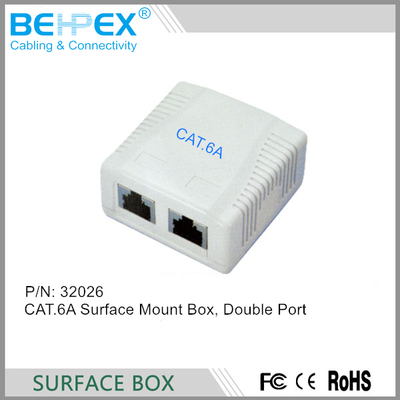 CAT.6A Surface Mount Box, Double Port