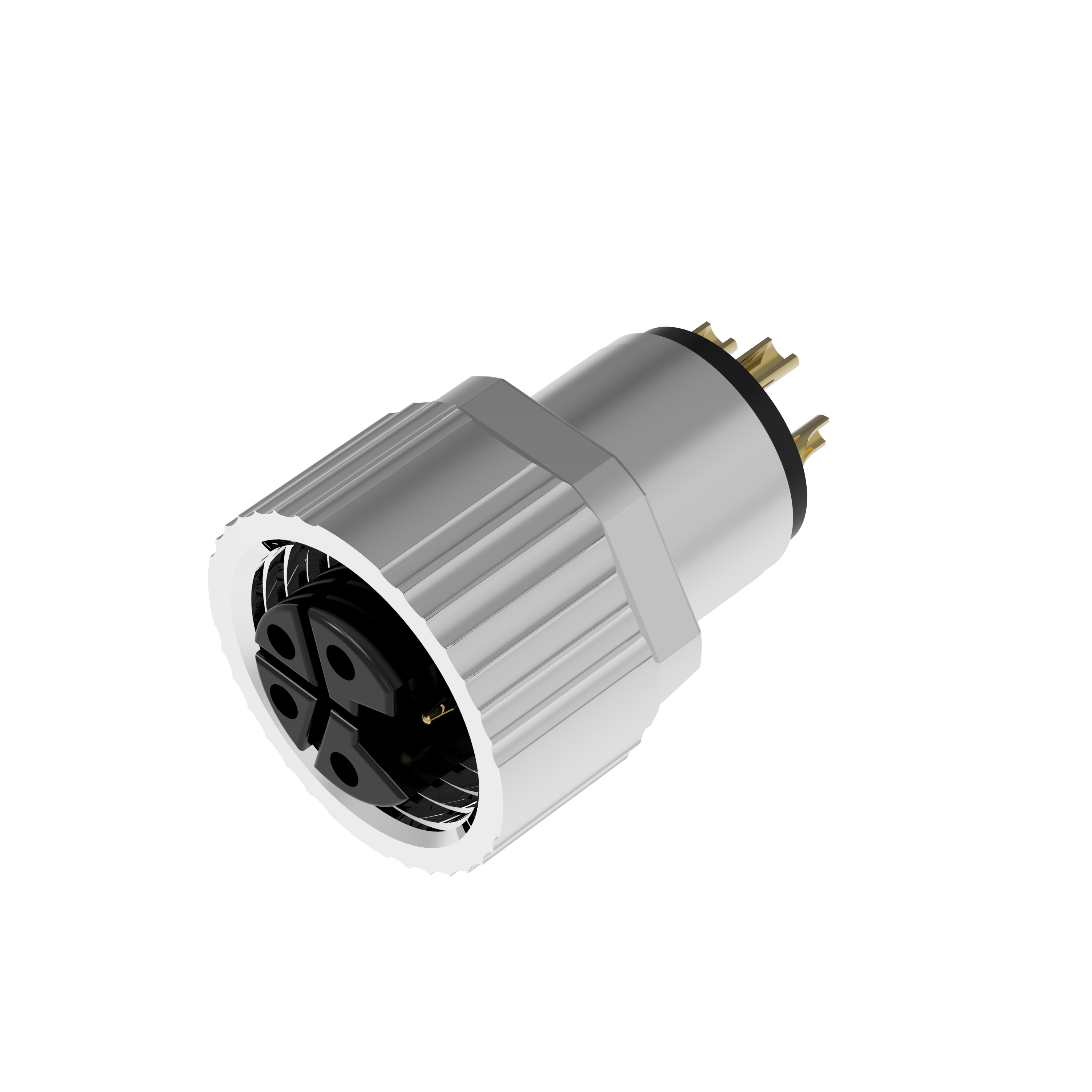 M12 L-Coded, Female, 5 pole, Solder Terminal - Behpex Cable