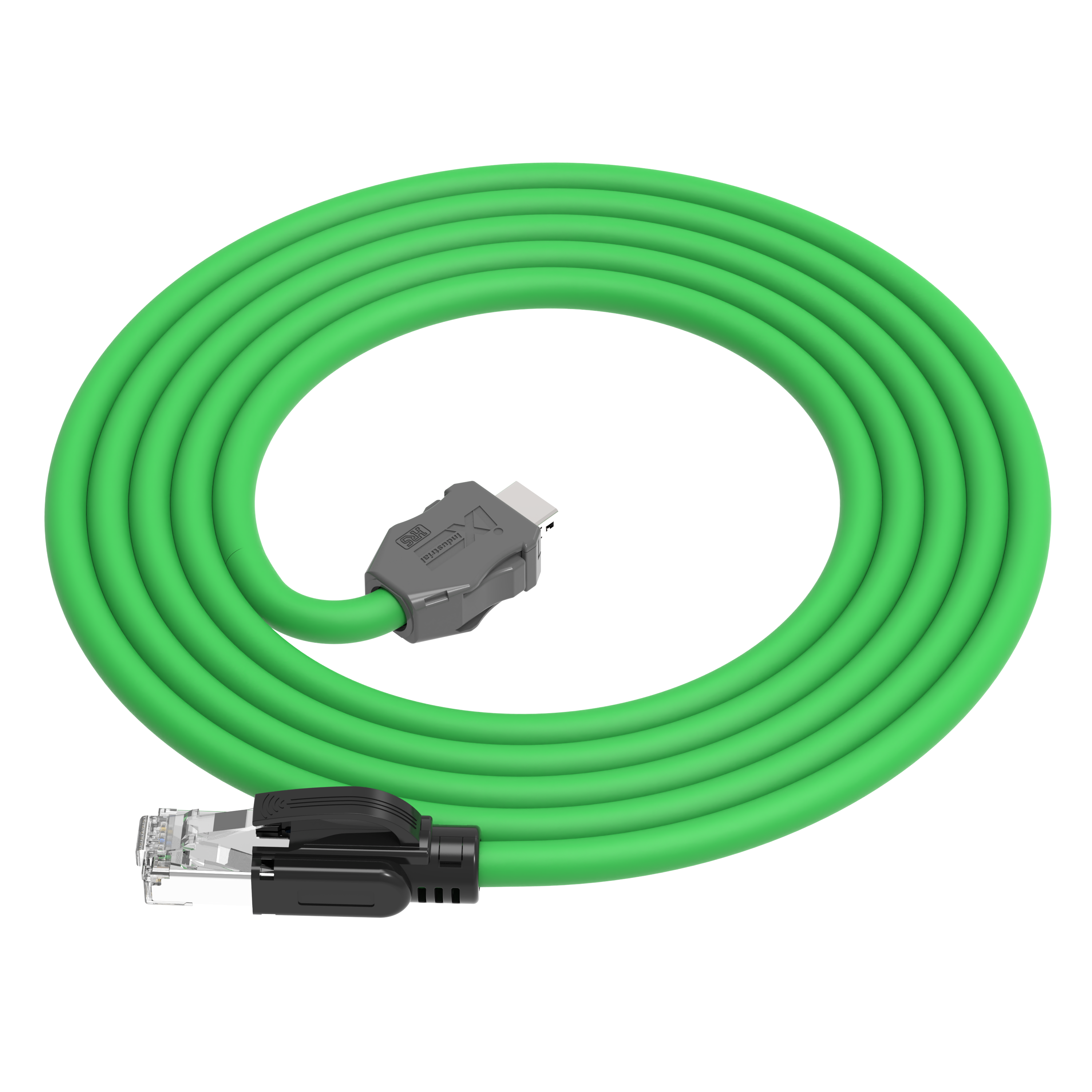 IX Industrial CAT.6A Shielded Ethernet Cable, IX B Key to RJ45 male ...