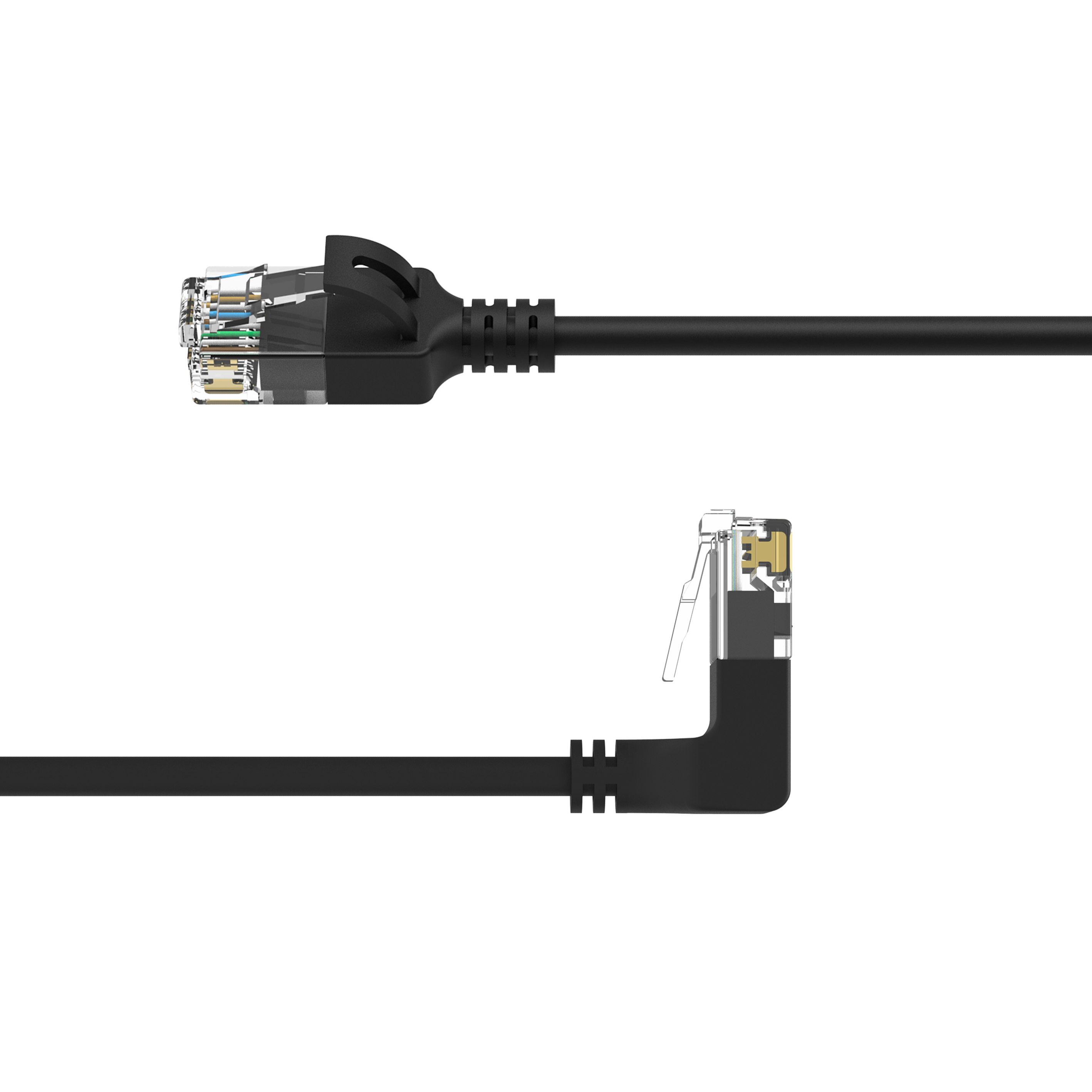 Angled Down Slim CAT.6A U/UTP 28AWG Patch Cable - Behpex Cable